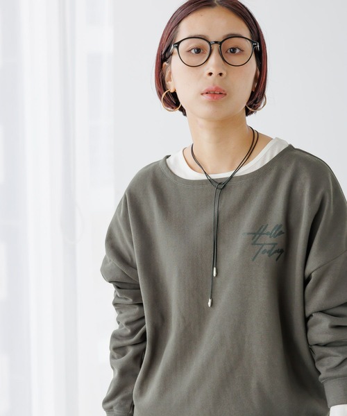 Elura（エルーラ）の「＜ELSTAFF企画＞大人ロゴスウェット/149159（スウェット・レディース・チャコールグレー/ベージュ・LARGE/MEDIUM）」の22枚目の写真