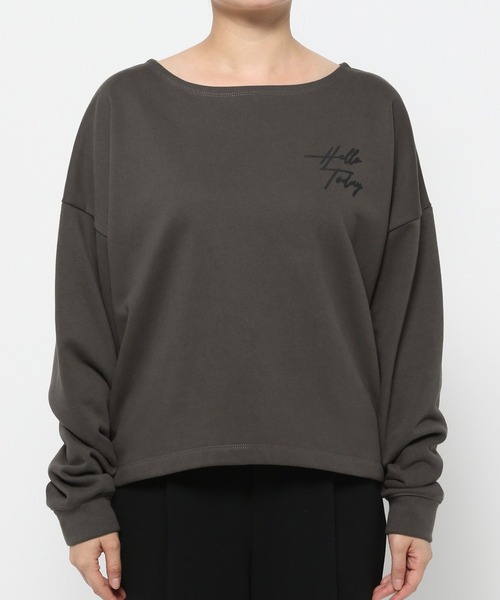 Elura（エルーラ）の「＜ELSTAFF企画＞大人ロゴスウェット/149159（スウェット・レディース・チャコールグレー/ベージュ・LARGE/MEDIUM）」の7枚目の写真