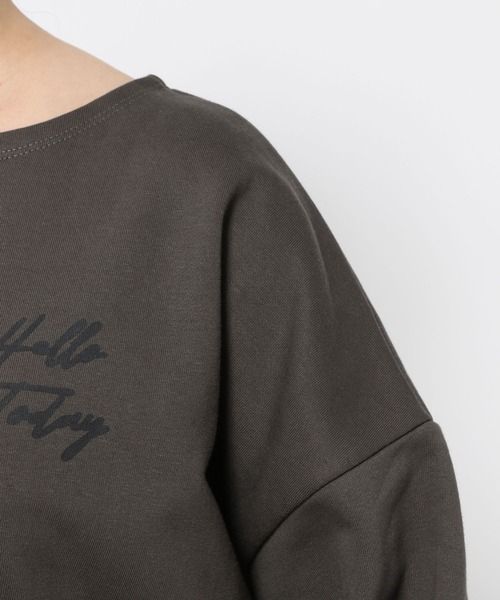 Elura（エルーラ）の「＜ELSTAFF企画＞大人ロゴスウェット/149159（スウェット・レディース・チャコールグレー/ベージュ・LARGE/MEDIUM）」の12枚目の写真