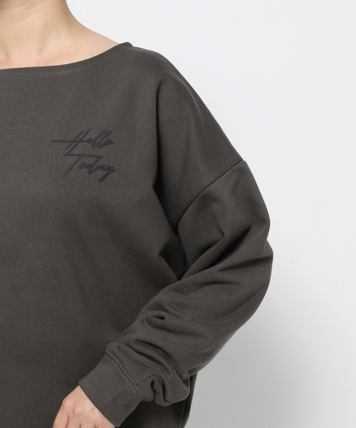 Elura（エルーラ）の「＜ELSTAFF企画＞大人ロゴスウェット/149159（スウェット・レディース・チャコールグレー/ベージュ・LARGE/MEDIUM）」の14枚目の写真