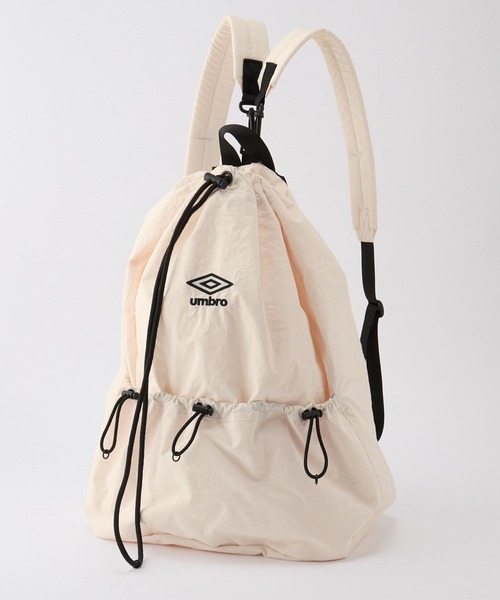 セール】UMBRO/アンブロ 別注 ロゴ刺繍 2WAY ナイロン ドローコード