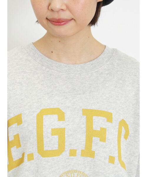 Samansa Mos2（サマンサ モスモス）の「飛び裏毛ロゴプリントゆるスウェット（Tシャツ/カットソー・レディース・ブラウン/ベージュ/ネイビー/グレー・F）」の18枚目の写真