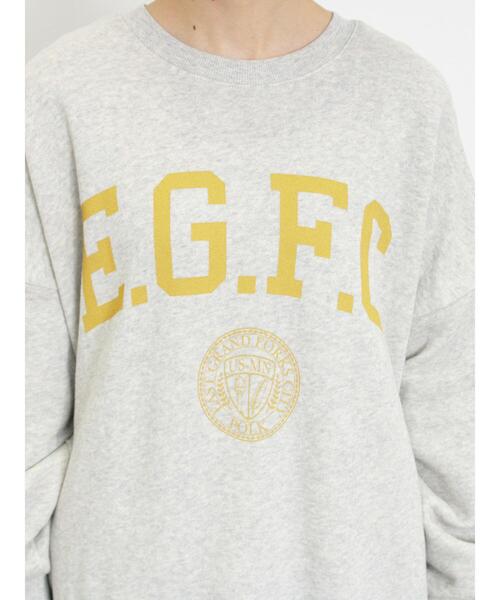 Samansa Mos2（サマンサ モスモス）の「飛び裏毛ロゴプリントゆるスウェット（Tシャツ/カットソー・レディース・ブラウン/ベージュ/ネイビー/グレー・F）」の19枚目の写真