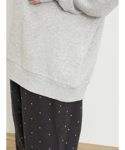 Samansa Mos2（サマンサ モスモス）の「飛び裏毛ロゴプリントゆるスウェット（Tシャツ/カットソー・レディース・ブラウン/ベージュ/ネイビー/グレー・F）」の22枚目の写真