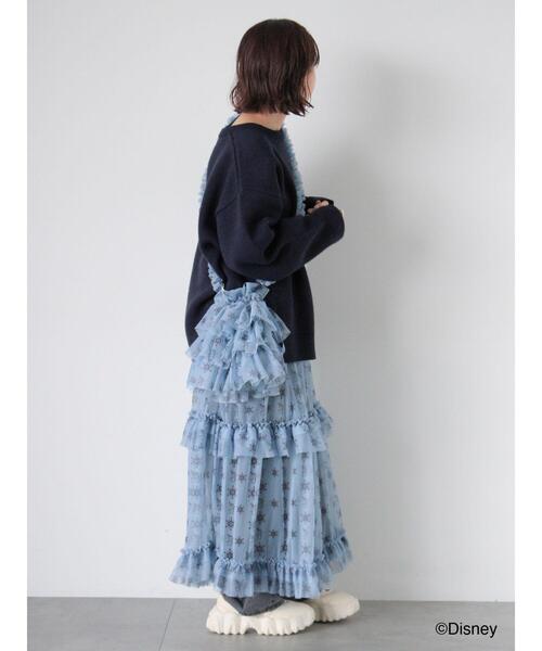 ehka sopo（エヘカソポ）の「【Disney】アナと雪の女王/シアーフリルスカート（スカート・レディース・サックスブルー/オフホワイト・F）」の10枚目の写真