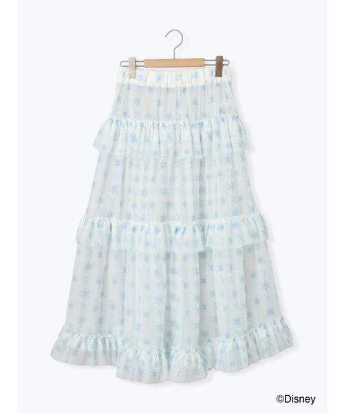ehka sopo（エヘカソポ）の「【Disney】アナと雪の女王/シアーフリルスカート（スカート・レディース・サックスブルー/オフホワイト・F）」の19枚目の写真