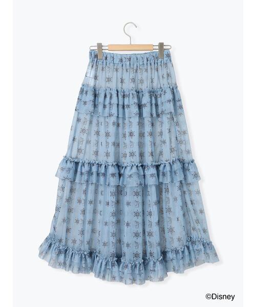 ehka sopo（エヘカソポ）の「【Disney】アナと雪の女王/シアーフリルスカート（スカート・レディース・サックスブルー/オフホワイト・F）」の21枚目の写真