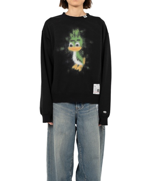 大人気【Maison MIHARA YASUHIRO】 LEON PRINTED HOODIE Maison MIHARA YASUHIRO Black Distressed Graffiti Print Zip