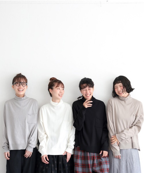soulberry（ソウルベリー）の「くるしゅうない！タートル（ニット/セーター・レディース・ブラック/オフホワイト/ベージュ/グレー・LL/M/3L/L/5L/4L）」の11枚目の写真