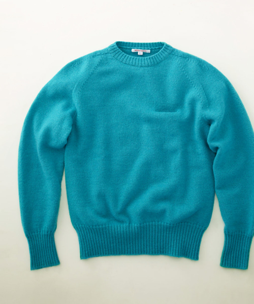 NECESSARY or UNNECESSARY(ネセサリーオアアンネセサリー)の「【NECESSARY or UNNECESSARY】THREE DIMANSIONAL KNIT(ニット/セーター・メンズ・グレー/ブルー/ネイビー/イエロー/マスタード/サックスブルー・MEDIUM/LARGE)」の1枚目の写真