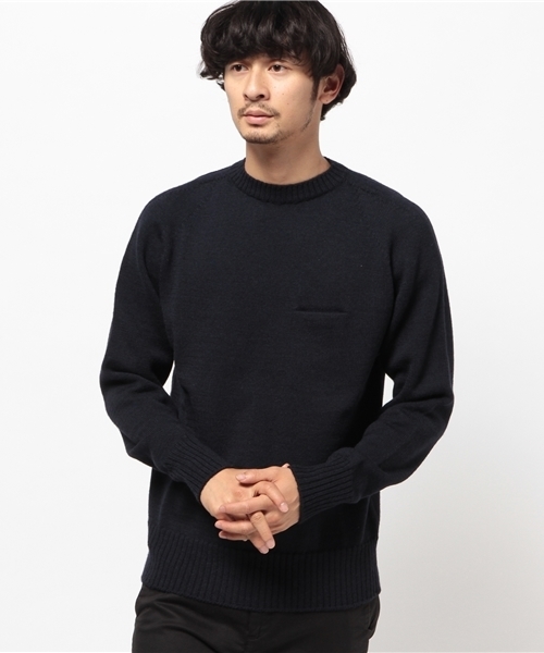 NECESSARY or UNNECESSARY(ネセサリーオアアンネセサリー)の「【NECESSARY or UNNECESSARY】THREE DIMANSIONAL KNIT(ニット/セーター・メンズ・グレー/ブルー/ネイビー/イエロー/マスタード/サックスブルー・MEDIUM/LARGE)」の3枚目の写真