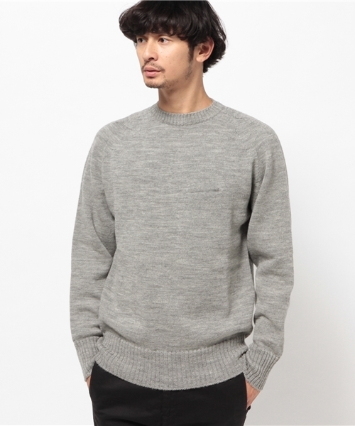 NECESSARY or UNNECESSARY(ネセサリーオアアンネセサリー)の「【NECESSARY or UNNECESSARY】THREE DIMANSIONAL KNIT(ニット/セーター・メンズ・グレー/ブルー/ネイビー/イエロー/マスタード/サックスブルー・MEDIUM/LARGE)」の2枚目の写真