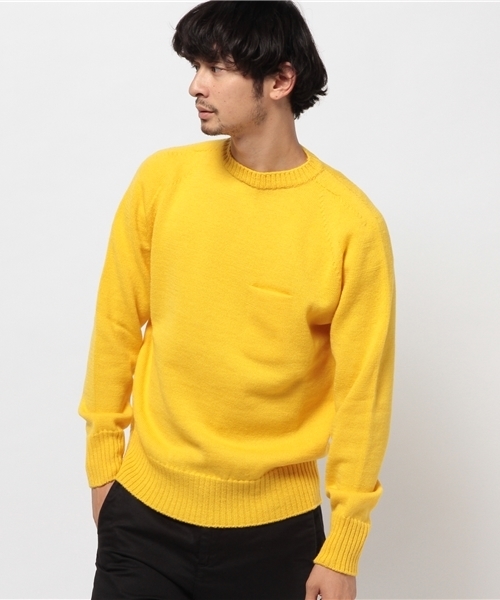 NECESSARY or UNNECESSARY(ネセサリーオアアンネセサリー)の「【NECESSARY or UNNECESSARY】THREE DIMANSIONAL KNIT(ニット/セーター・メンズ・グレー/ブルー/ネイビー/イエロー/マスタード/サックスブルー・MEDIUM/LARGE)」の5枚目の写真