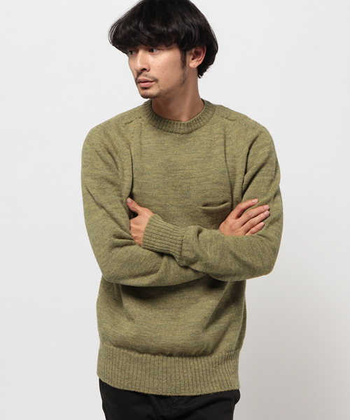 NECESSARY or UNNECESSARY(ネセサリーオアアンネセサリー)の「【NECESSARY or UNNECESSARY】THREE DIMANSIONAL KNIT(ニット/セーター・メンズ・グレー/ブルー/ネイビー/イエロー/マスタード/サックスブルー・MEDIUM/LARGE)」の6枚目の写真