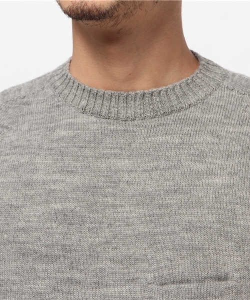 NECESSARY or UNNECESSARY(ネセサリーオアアンネセサリー)の「【NECESSARY or UNNECESSARY】THREE DIMANSIONAL KNIT(ニット/セーター・メンズ・グレー/ブルー/ネイビー/イエロー/マスタード/サックスブルー・MEDIUM/LARGE)」の9枚目の写真