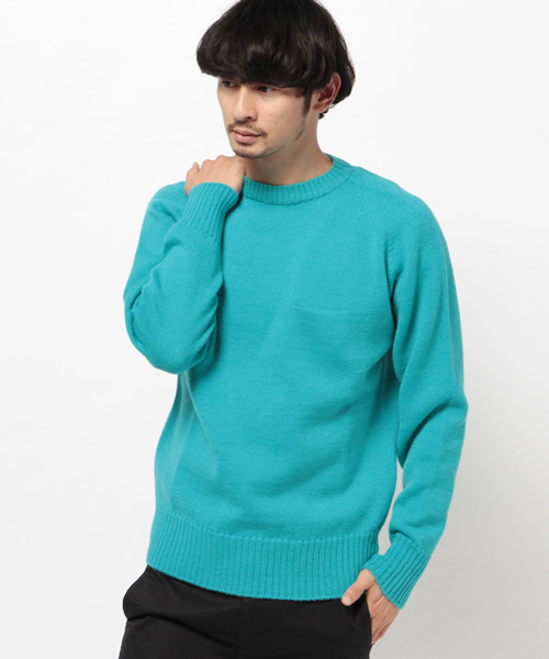 NECESSARY or UNNECESSARY(ネセサリーオアアンネセサリー)の「【NECESSARY or UNNECESSARY】THREE DIMANSIONAL KNIT(ニット/セーター・メンズ・グレー/ブルー/ネイビー/イエロー/マスタード/サックスブルー・MEDIUM/LARGE)」の14枚目の写真