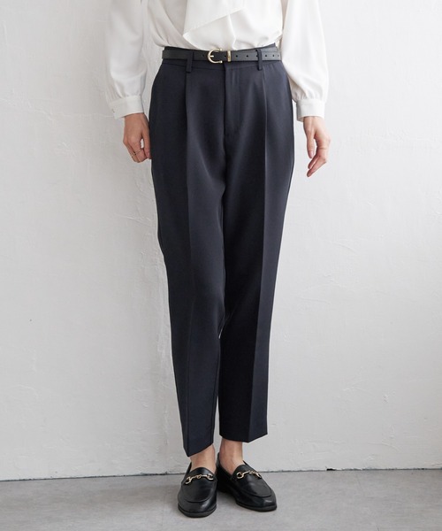 IKKA LOUNGE（イッカラウンジ）の「【洗濯機で洗える／セットアップ対応】ウォッシャブルテーパードパンツ（その他パンツ・レディース・ライトグレー/ブラック/ネイビー・L/M/S/XL）」の13枚目の写真