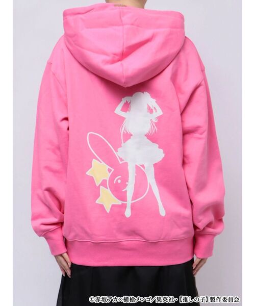 MERCURYDUO(マーキュリーデュオ)の「TVアニメ【推しの子】裏起毛シルエットプリントパーカー(パーカー・レディース・ベビーピンク/ピンク/アイボリー/ブラック・LARGE/X-LARGE)」の12枚目の写真