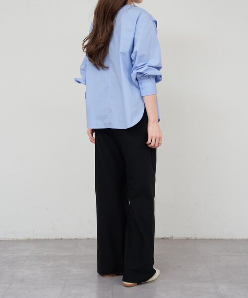 SHENERY（シーナリー）の「《１枚で主役になる》2WAYボウタイブラウス（シャツ/ブラウス・レディース・オフホワイト/ブルー・FREE）」の7枚目の写真