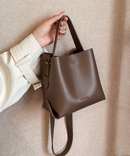Miniministore(ミニミニストア)の「ショルダーバッグ 2wayバケットバッグ(ショルダーバッグ・レディース・ブラック/ベージュ/オフホワイト/キャメル/ブラウン・FREE)」の1枚目の写真