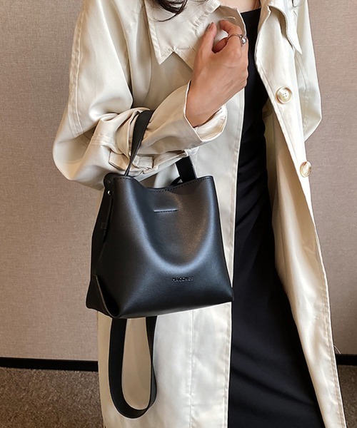 Miniministore(ミニミニストア)の「ショルダーバッグ 2wayバケットバッグ(ショルダーバッグ・レディース・ブラック/ベージュ/オフホワイト/キャメル/ブラウン・FREE)」の3枚目の写真