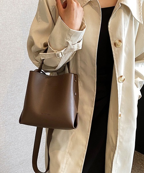 Miniministore(ミニミニストア)の「ショルダーバッグ 2wayバケットバッグ(ショルダーバッグ・レディース・ブラック/ベージュ/オフホワイト/キャメル/ブラウン・FREE)」の7枚目の写真