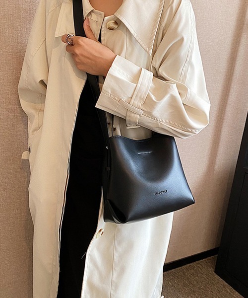 Miniministore(ミニミニストア)の「ショルダーバッグ 2wayバケットバッグ(ショルダーバッグ・レディース・ブラック/ベージュ/オフホワイト/キャメル/ブラウン・FREE)」の10枚目の写真