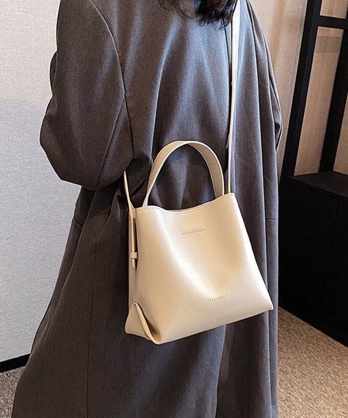 Miniministore(ミニミニストア)の「ショルダーバッグ 2wayバケットバッグ(ショルダーバッグ・レディース・ブラック/ベージュ/オフホワイト/キャメル/ブラウン・FREE)」の12枚目の写真