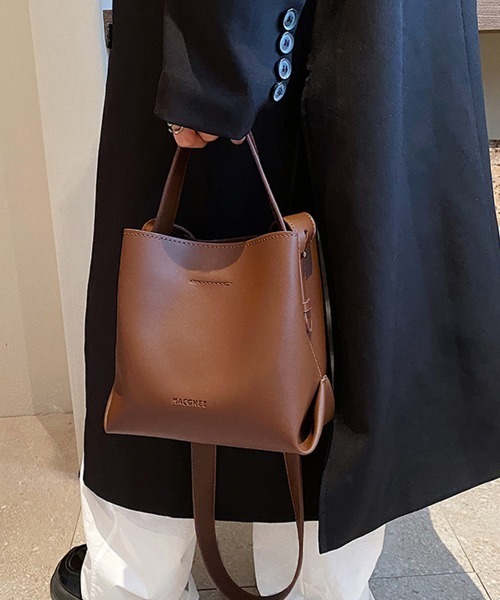 Miniministore(ミニミニストア)の「ショルダーバッグ 2wayバケットバッグ(ショルダーバッグ・レディース・ブラック/ベージュ/オフホワイト/キャメル/ブラウン・FREE)」の15枚目の写真