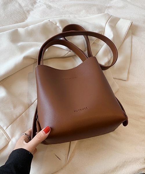 Miniministore(ミニミニストア)の「ショルダーバッグ 2wayバケットバッグ(ショルダーバッグ・レディース・ブラック/ベージュ/オフホワイト/キャメル/ブラウン・FREE)」の21枚目の写真