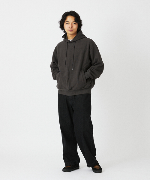 JOURNAL STANDARD relume（ジャーナルスタンダード　レリューム）の「ヘビーウエイト ブラッシュ パーカー（パーカー・メンズ・ライトグレー/ネイビー/ブラック系その他・MEDIUM/LARGE）」の4枚目の写真