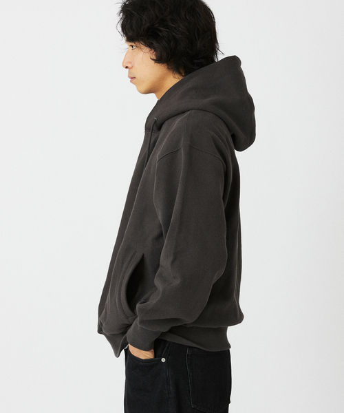 JOURNAL STANDARD relume（ジャーナルスタンダード　レリューム）の「ヘビーウエイト ブラッシュ パーカー（パーカー・メンズ・ライトグレー/ネイビー/ブラック系その他・MEDIUM/LARGE）」の15枚目の写真