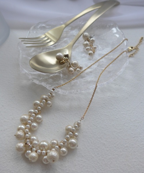 Dorry Doll（ドリードール）の「ラメコットンパールネックレス（ネックレス・レディース・オフホワイト・FREE）」の8枚目の写真