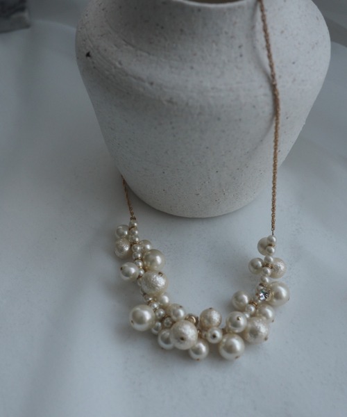 Dorry Doll（ドリードール）の「ラメコットンパールネックレス（ネックレス・レディース・オフホワイト・FREE）」の5枚目の写真