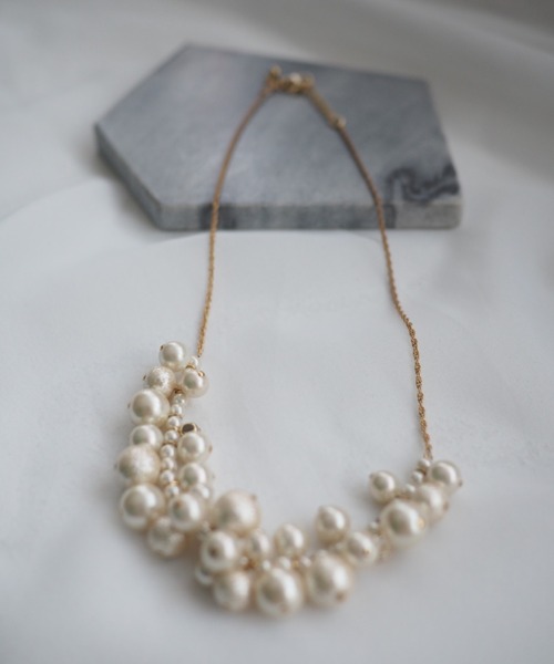 Dorry Doll（ドリードール）の「ラメコットンパールネックレス（ネックレス・レディース・オフホワイト・FREE）」の6枚目の写真