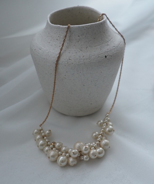 Dorry Doll（ドリードール）の「ラメコットンパールネックレス（ネックレス・レディース・オフホワイト・FREE）」の7枚目の写真