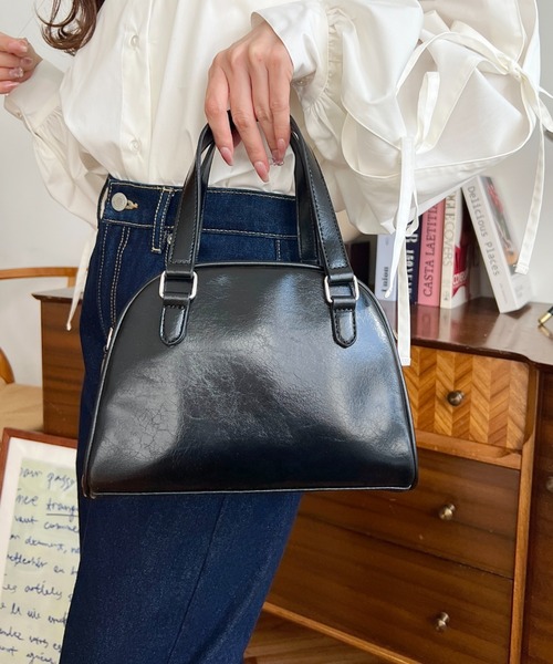 moment+（モーメントプラス）の「ショルダー付きボストンバッグ（ボストンバッグ・レディース・ブラウン/ボルドー/アイボリー/ブラック・FREE）」の17枚目の写真