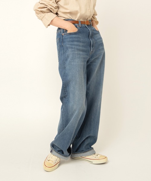 RNA-N（アールエヌエーエヌ）の「R4303 Ｎベーシックイージーストレート（デニムパンツ・レディース・インディゴブルー/ライトインディゴブルー/ブラック・3/4）」の20枚目の写真