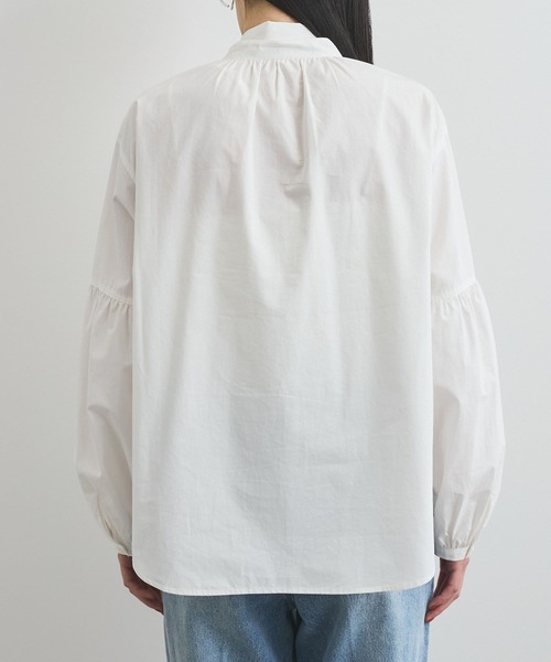 VIS（ビス）の「【洗える】アソートボウタイブラウス(デニム＆シャツ)（シャツ/ブラウス・レディース・ブルー/ブルー系その他4/オフホワイト・FREE）」の18枚目の写真