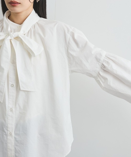 VIS（ビス）の「【洗える】アソートボウタイブラウス(デニム＆シャツ)（シャツ/ブラウス・レディース・ブルー/ブルー系その他4/オフホワイト・FREE）」の20枚目の写真