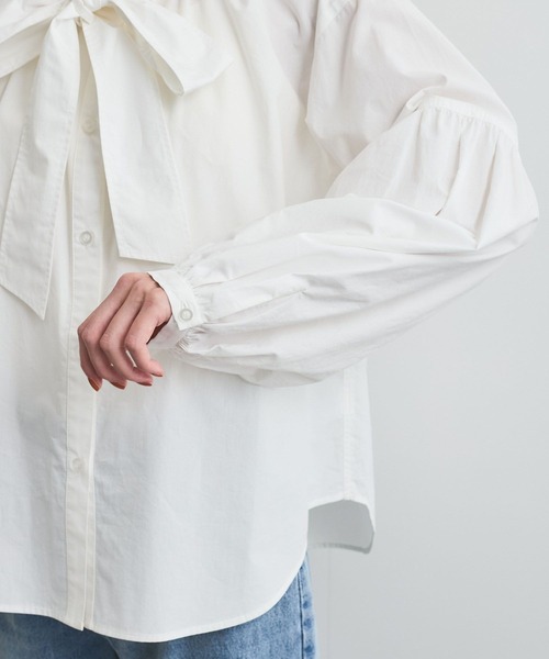 VIS（ビス）の「【洗える】アソートボウタイブラウス(デニム＆シャツ)（シャツ/ブラウス・レディース・ブルー/ブルー系その他4/オフホワイト・FREE）」の22枚目の写真