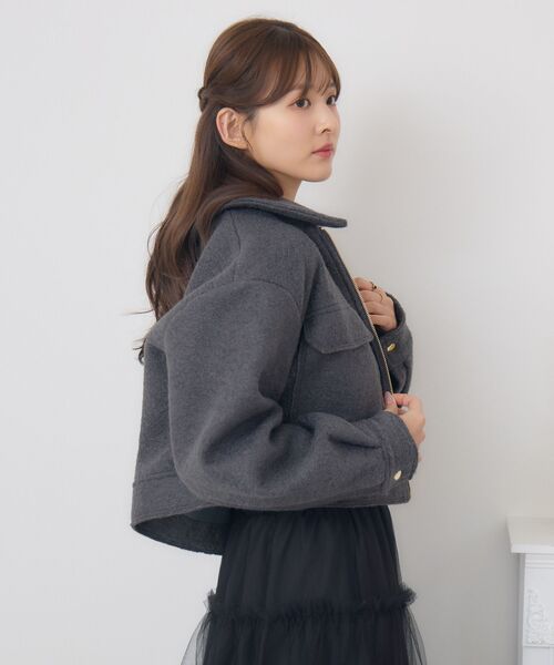 ems excite(エムズエキサイト)の「プレート付ポケットJK(その他アウター・レディース・ダークグレー/ピンク/ナチュラル・FREE)」の17枚目の写真