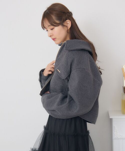 ems excite(エムズエキサイト)の「プレート付ポケットJK(その他アウター・レディース・ダークグレー/ピンク/ナチュラル・FREE)」の18枚目の写真