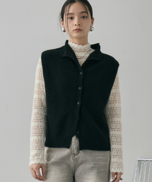 DFFUR.（ディフル）の「２WAYフロント釦ベスト（ベスト・レディース・グレー/アイボリー/ブラック・FREE）」の8枚目の写真