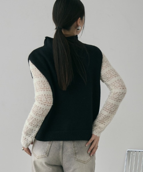 DFFUR.（ディフル）の「２WAYフロント釦ベスト（ベスト・レディース・グレー/アイボリー/ブラック・FREE）」の10枚目の写真