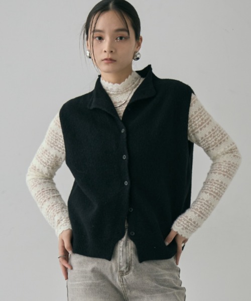 DFFUR.（ディフル）の「２WAYフロント釦ベスト（ベスト・レディース・グレー/アイボリー/ブラック・FREE）」の12枚目の写真