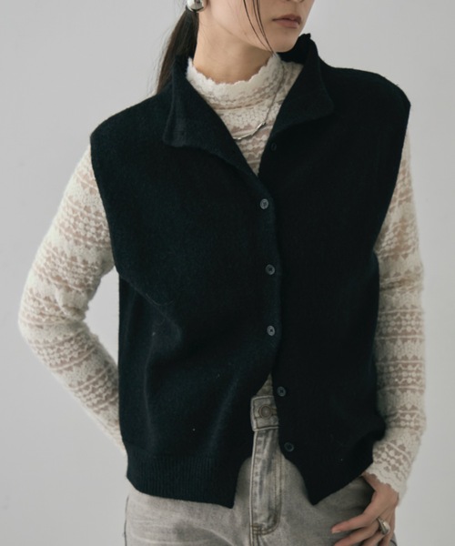 DFFUR.（ディフル）の「２WAYフロント釦ベスト（ベスト・レディース・グレー/アイボリー/ブラック・FREE）」の13枚目の写真