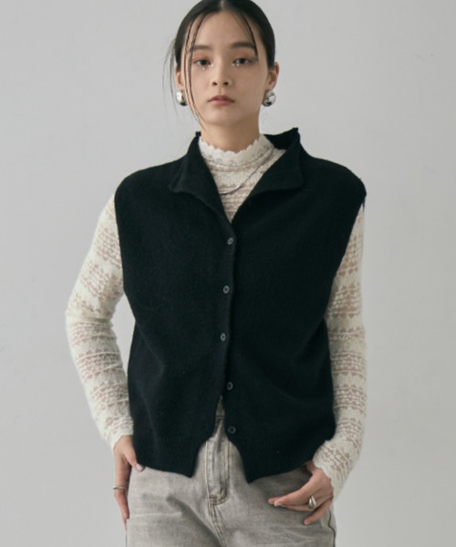 DFFUR.（ディフル）の「２WAYフロント釦ベスト（ベスト・レディース・グレー/アイボリー/ブラック・FREE）」の11枚目の写真