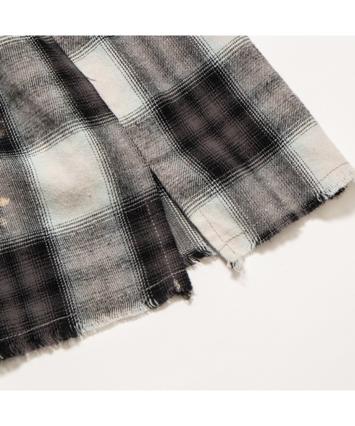 APPLEBUM（アップルバム）の「Ombre Check Damage S/S Shirt（シャツ/ブラウス・メンズ・ブラック/ネイビー・X-LARGE/LARGE/MEDIUM）」の6枚目の写真