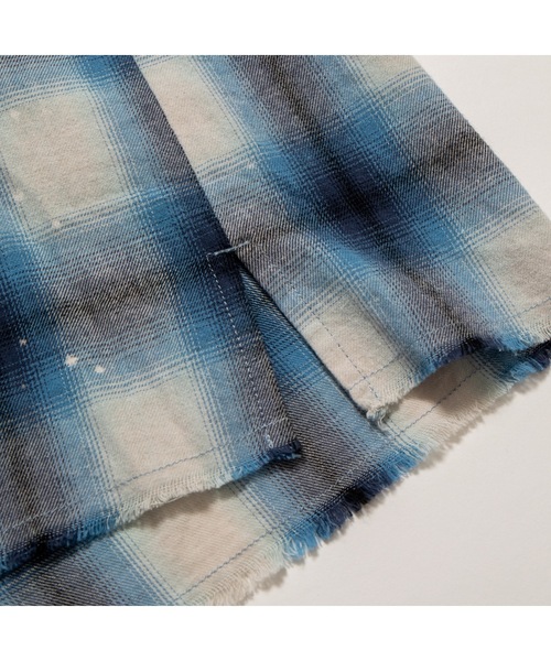 APPLEBUM（アップルバム）の「Ombre Check Damage S/S Shirt（シャツ/ブラウス・メンズ・ブラック/ネイビー・X-LARGE/LARGE/MEDIUM）」の10枚目の写真